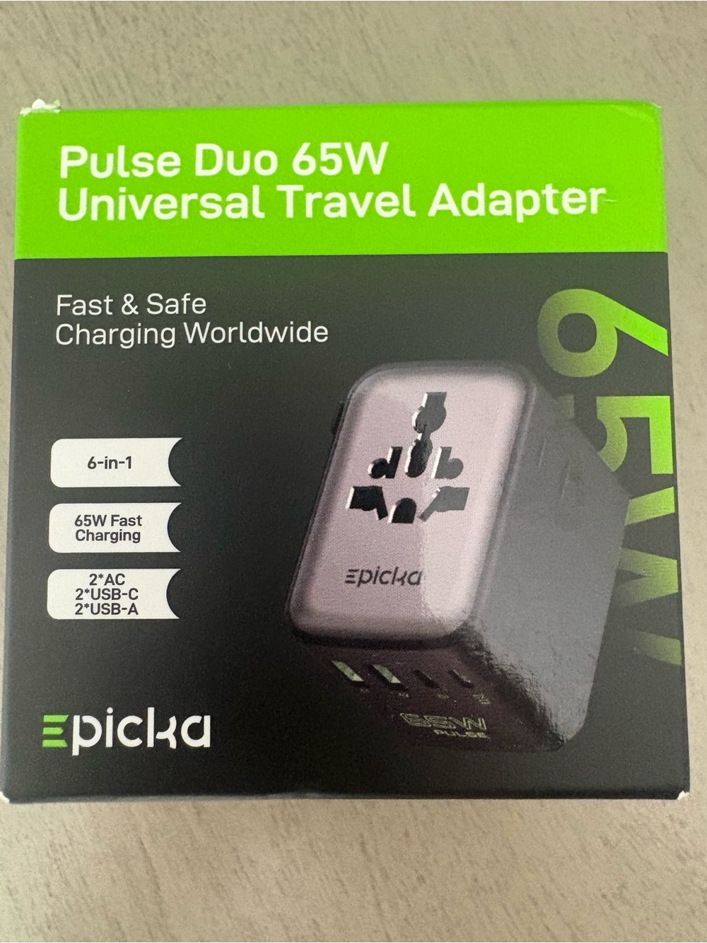 Pulse Duo 65W Universal Travel Adapter - Black